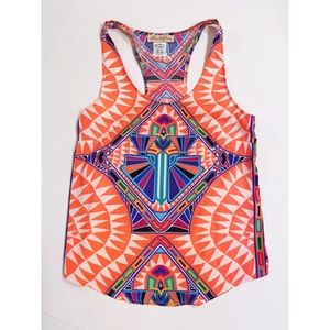 Mara Hoffman Neon Coral Racerback Top
